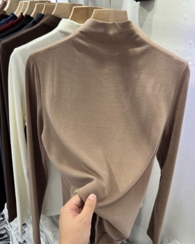 Inside the ride tops thick bottoming shirt for women