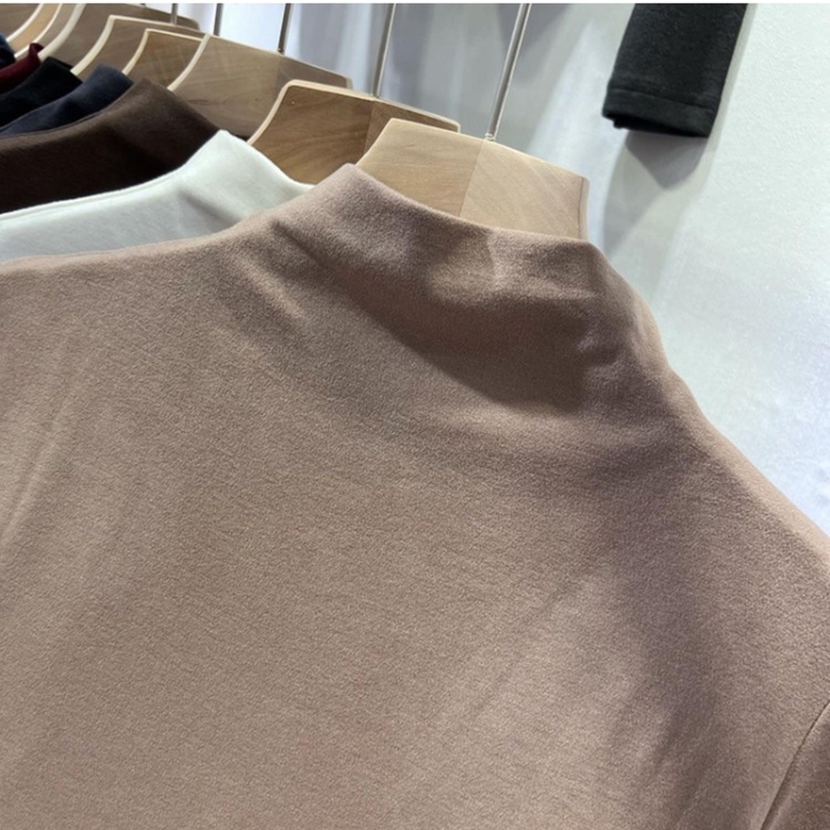 Inside the ride tops thick bottoming shirt for women