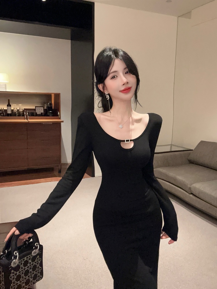 Package hip sexy France style hollow slim dress for women