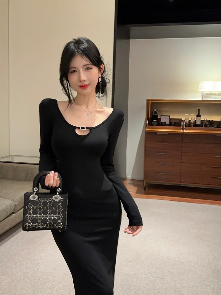 Package hip sexy France style hollow slim dress for women