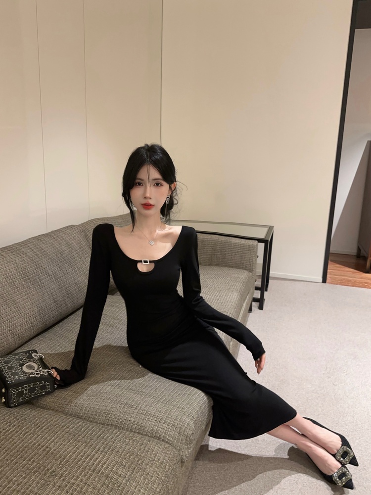 Package hip sexy France style hollow slim dress for women
