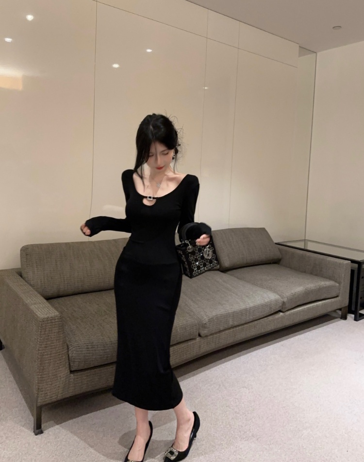 Package hip sexy France style hollow slim dress for women