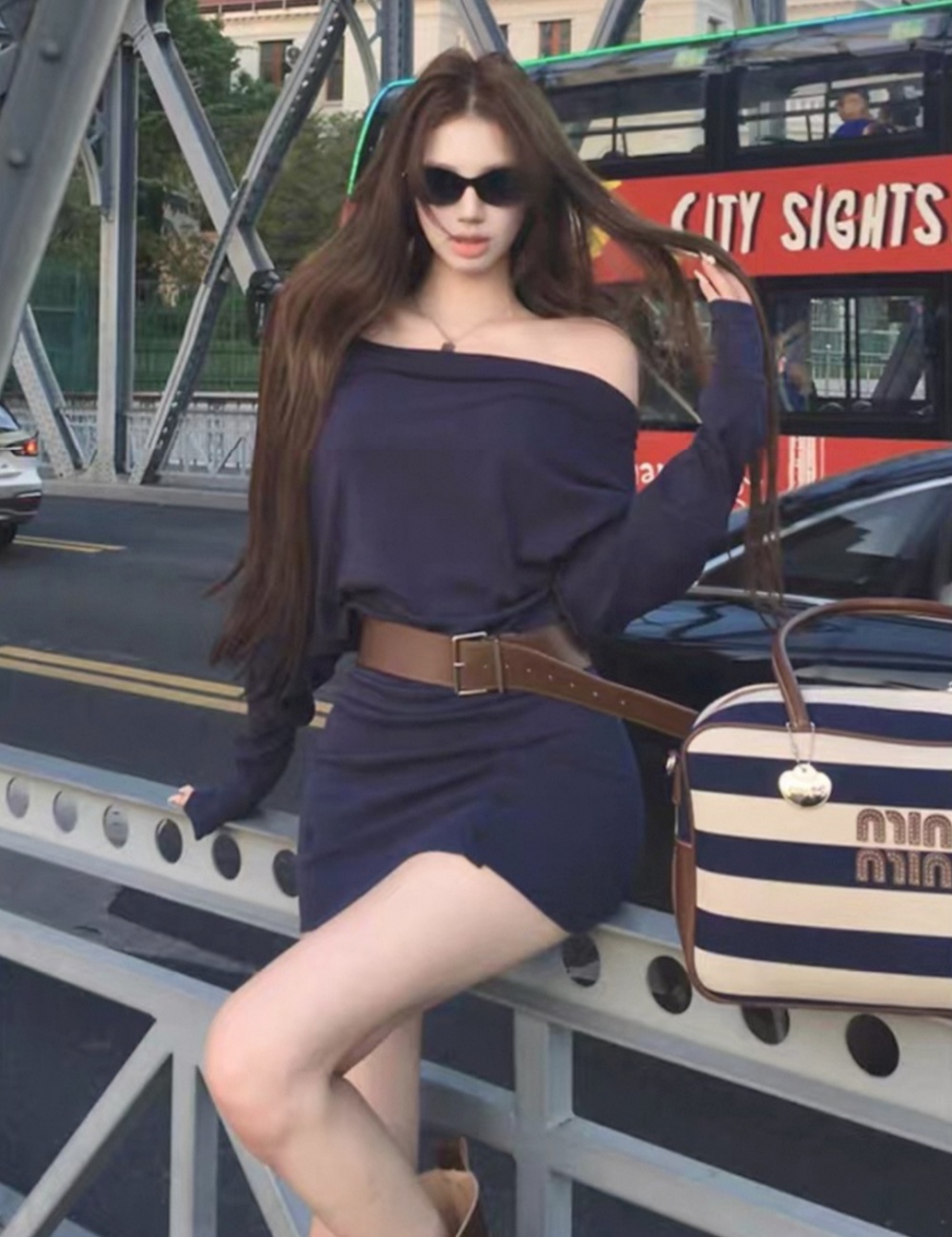 Temperament dress package hip T-back for women