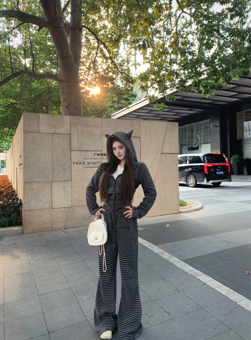 Lazy autumn and winter hoodie 2pcs set for women