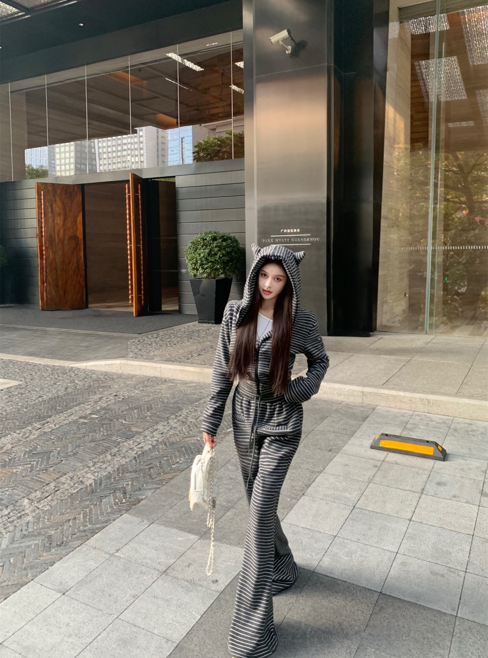 Lazy autumn and winter hoodie 2pcs set for women