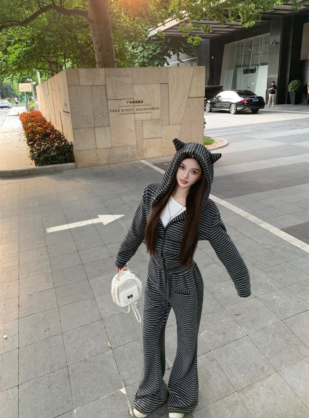 Lazy autumn and winter hoodie 2pcs set for women
