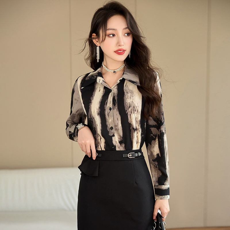 All-match profession autumn slim shirt for women