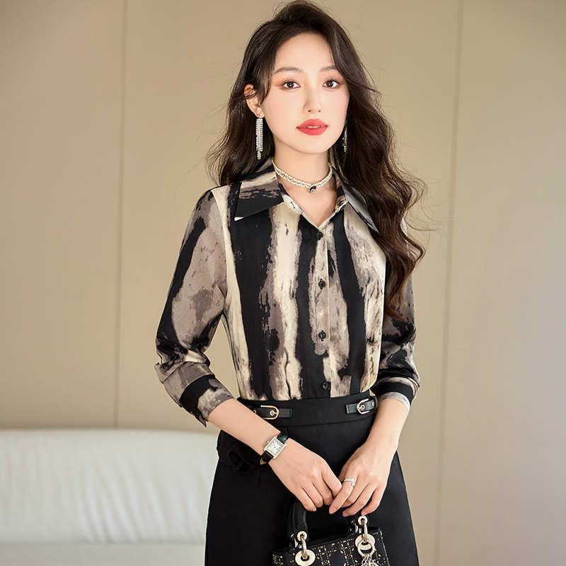 All-match profession autumn slim shirt for women