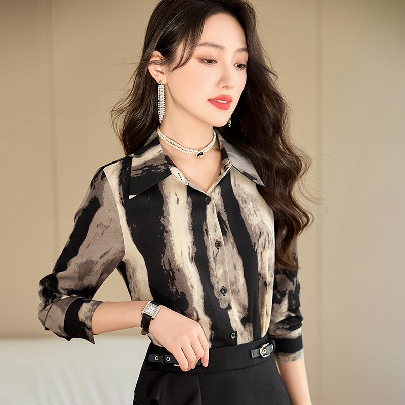 All-match profession autumn slim shirt for women