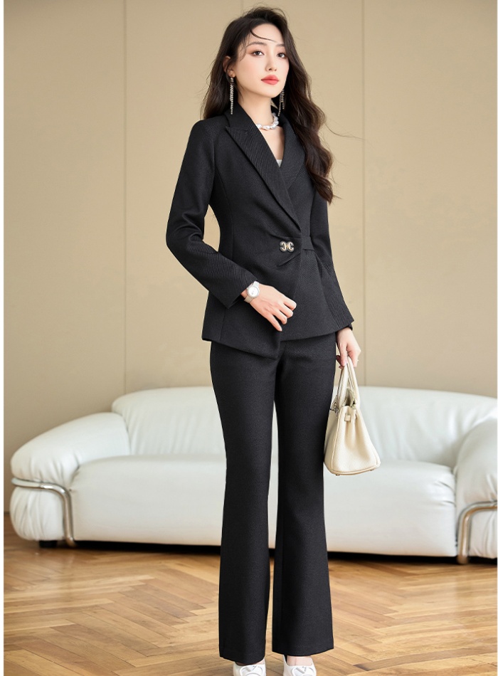 Overalls business suit fashion coat 2pcs set for women