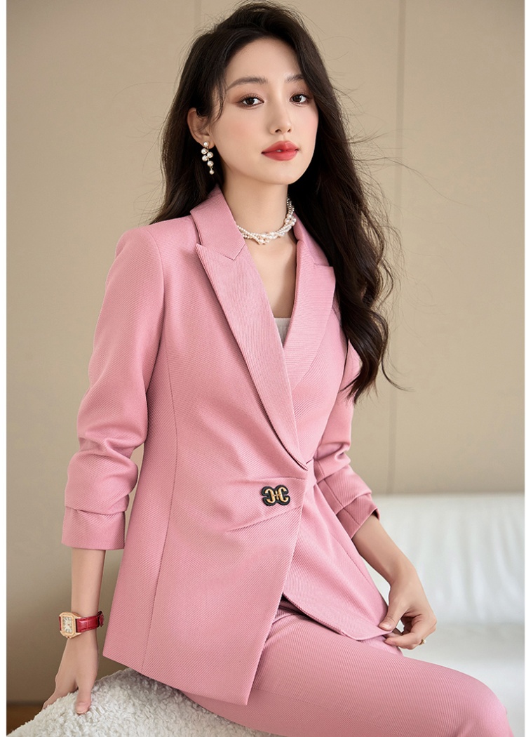 Overalls business suit fashion coat 2pcs set for women