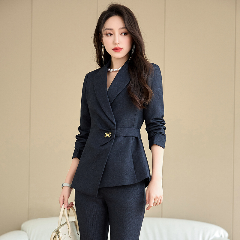 Overalls business suit fashion coat 2pcs set for women