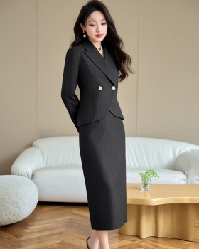 All-match autumn coat profession skirt 2pcs set