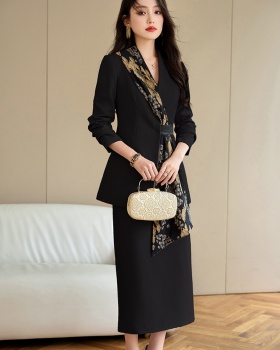 Autumn slim coat profession temperament skirt 2pcs set
