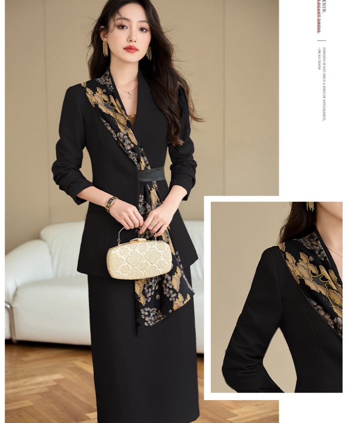 Autumn slim coat profession temperament skirt 2pcs set