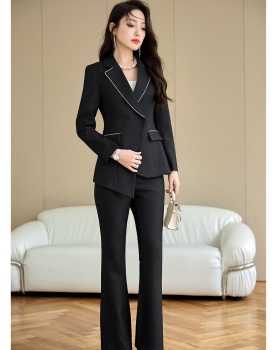 Commuting profession coat slim suit pants 2pcs set for women