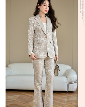 Autumn temperament coat profession slim suit pants 2pcs set