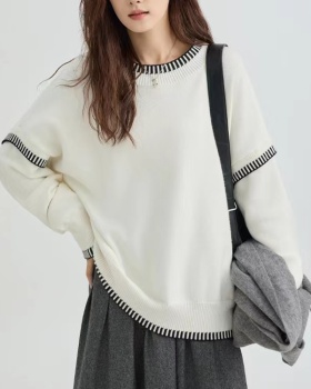 Bottoming knitted tops lazy sweater for women