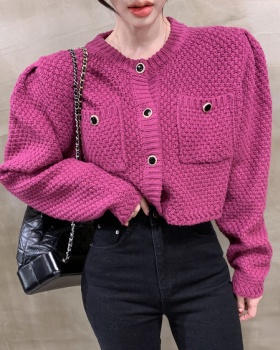 Korean style all-match small cardigan single-breasted coat