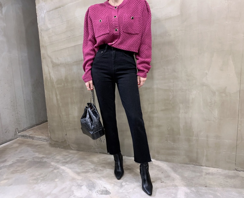 Korean style all-match small cardigan single-breasted coat