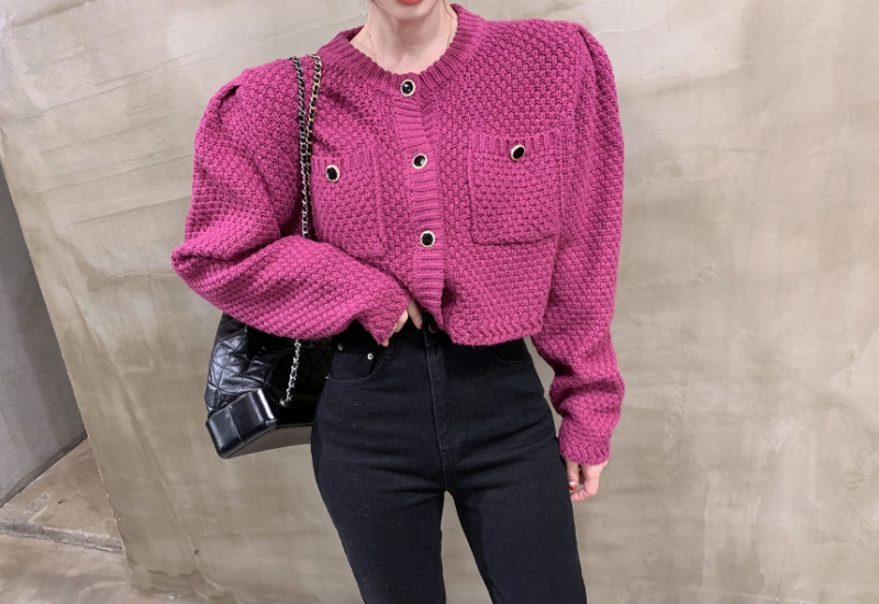 Korean style all-match small cardigan single-breasted coat