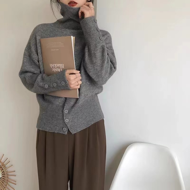 High collar autumn and winter bottoming slim thermal sweater