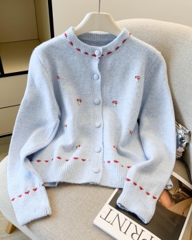 Niche all-match tender coat sweet loose retro sweater