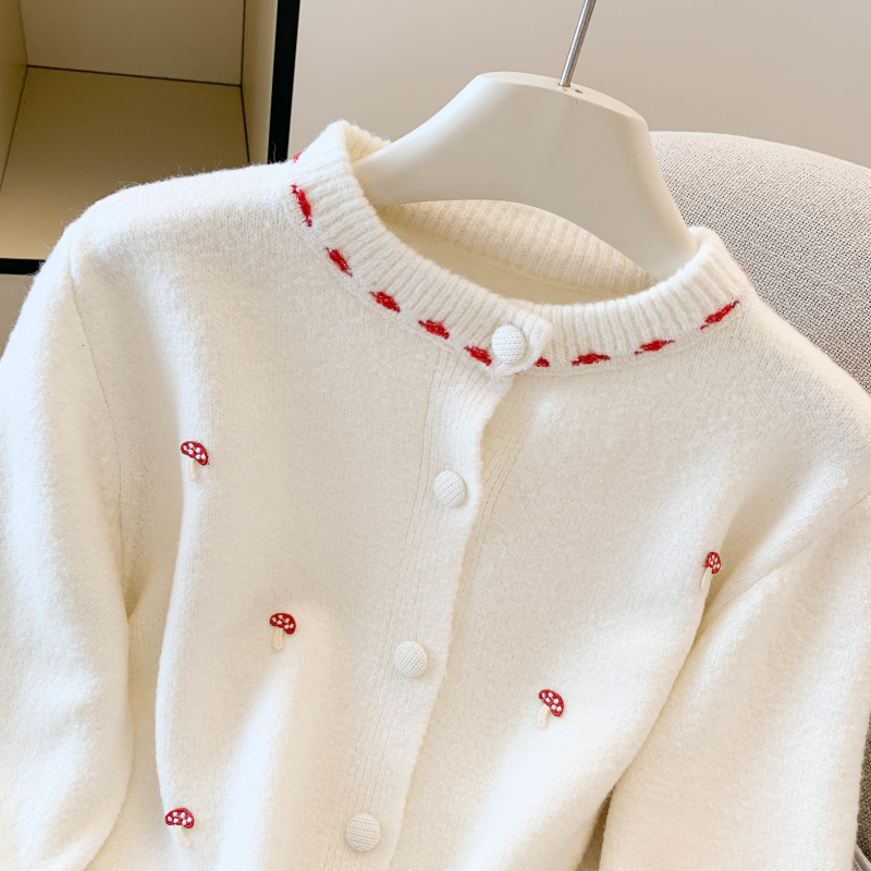 Niche all-match tender coat sweet loose retro sweater
