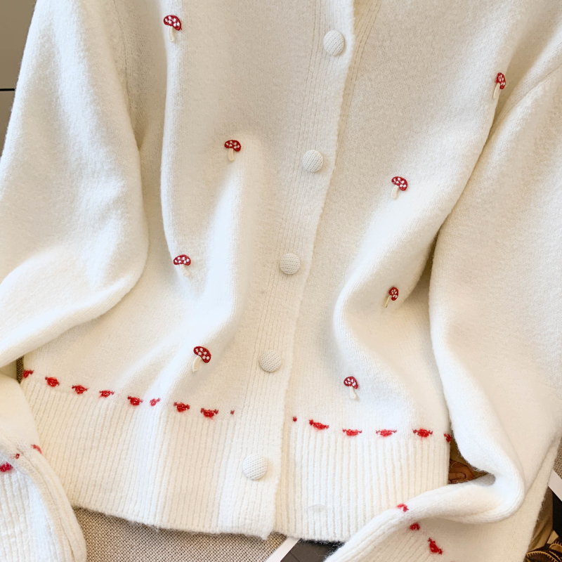 Niche all-match tender coat sweet loose retro sweater