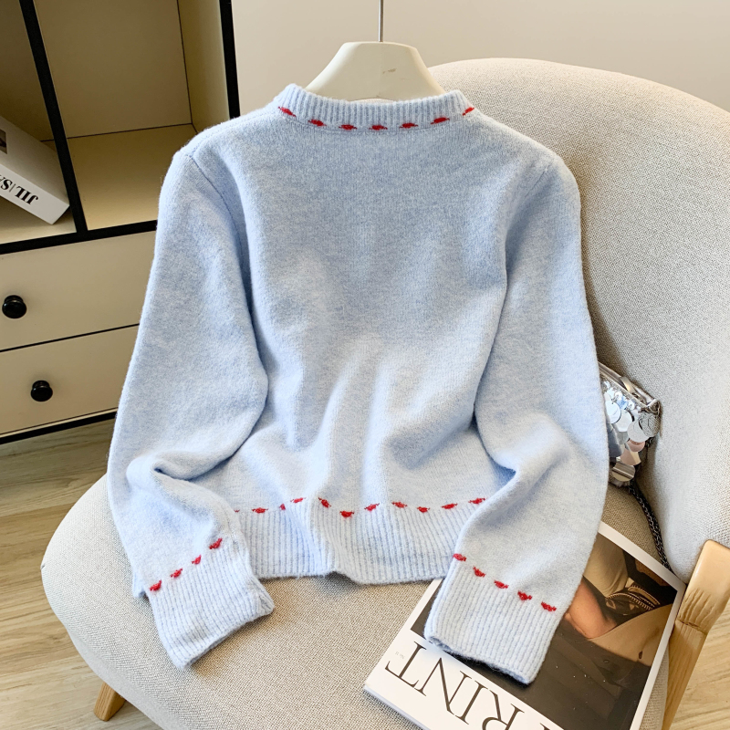 Niche all-match tender coat sweet loose retro sweater