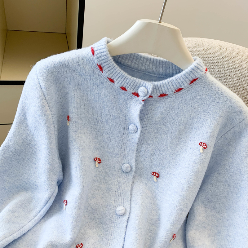 Niche all-match tender coat sweet loose retro sweater