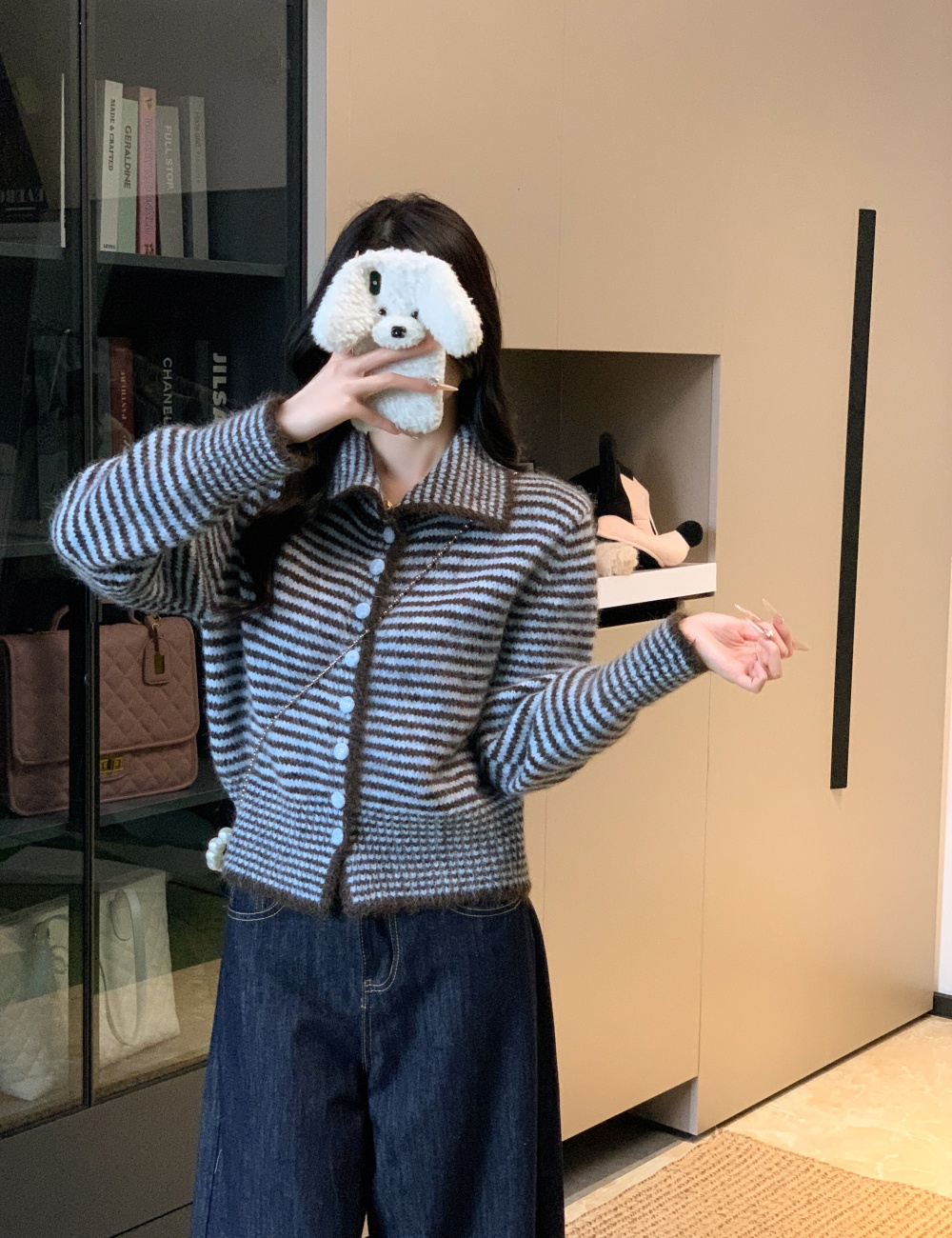 Cstand collar sweater Korean style tops for women