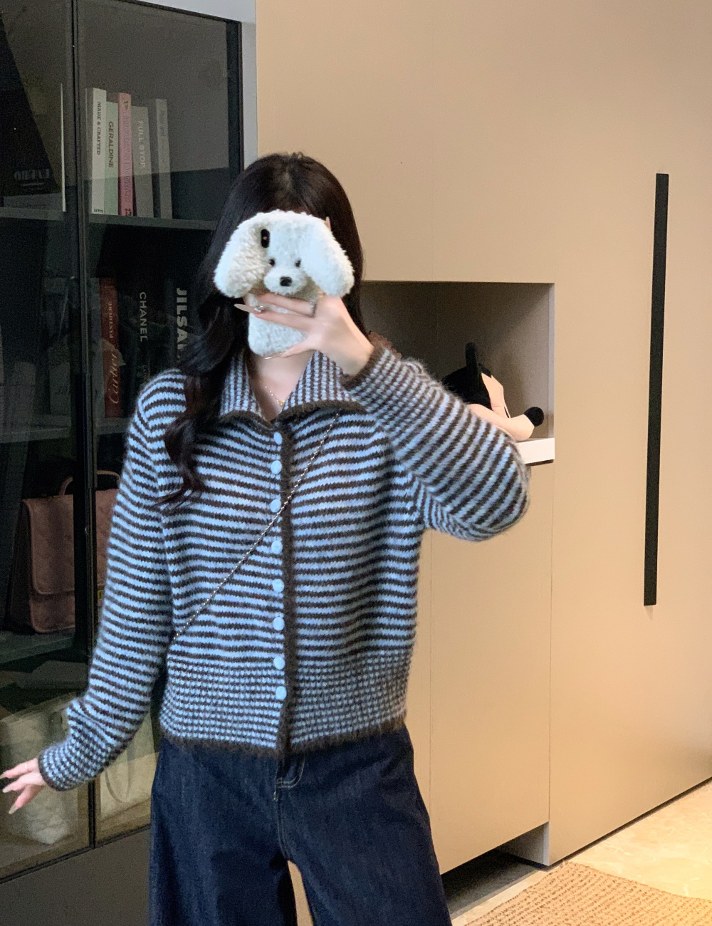 Cstand collar sweater Korean style tops for women