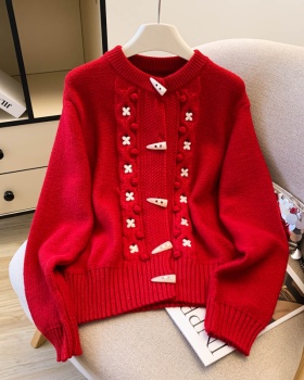 Loose sweet sweater lazy show young tops for women