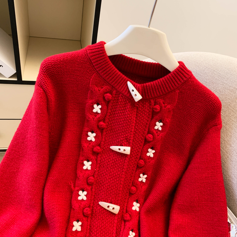 Loose sweet sweater lazy show young tops for women