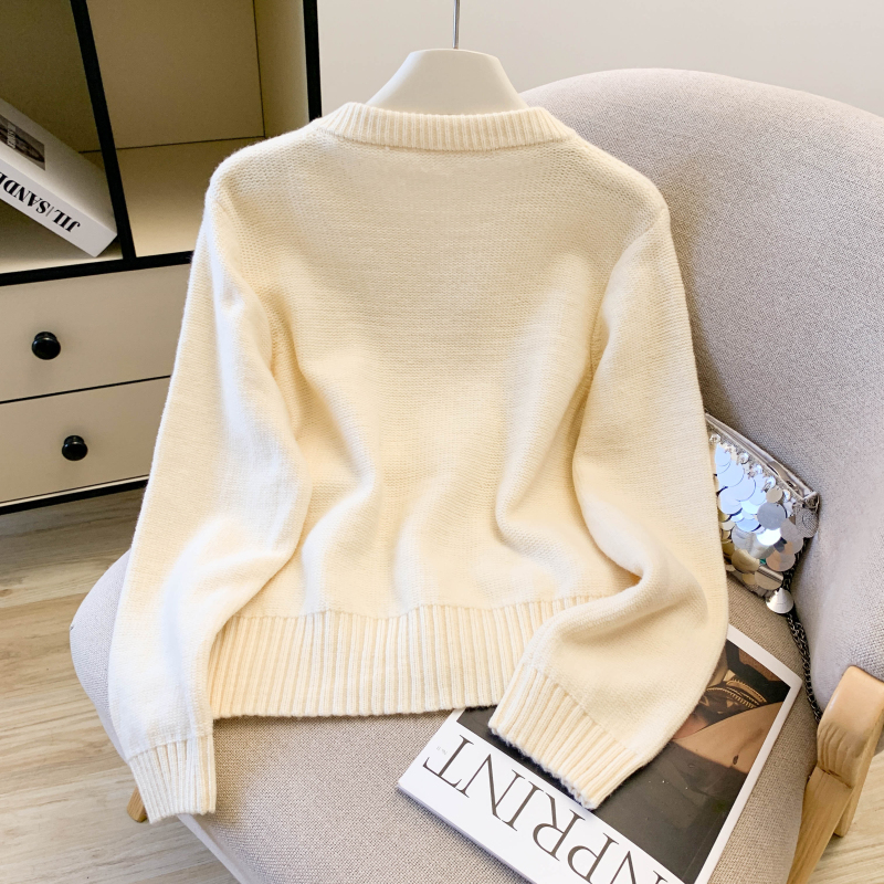 Loose sweet sweater lazy show young tops for women