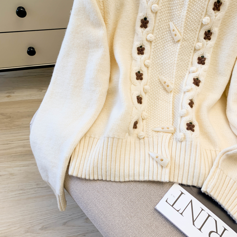 Loose sweet sweater lazy show young tops for women