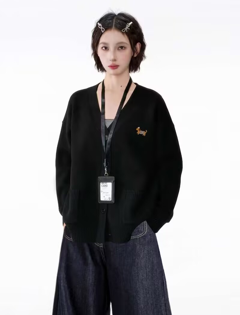Cashmere sweater knitted cardigan for women