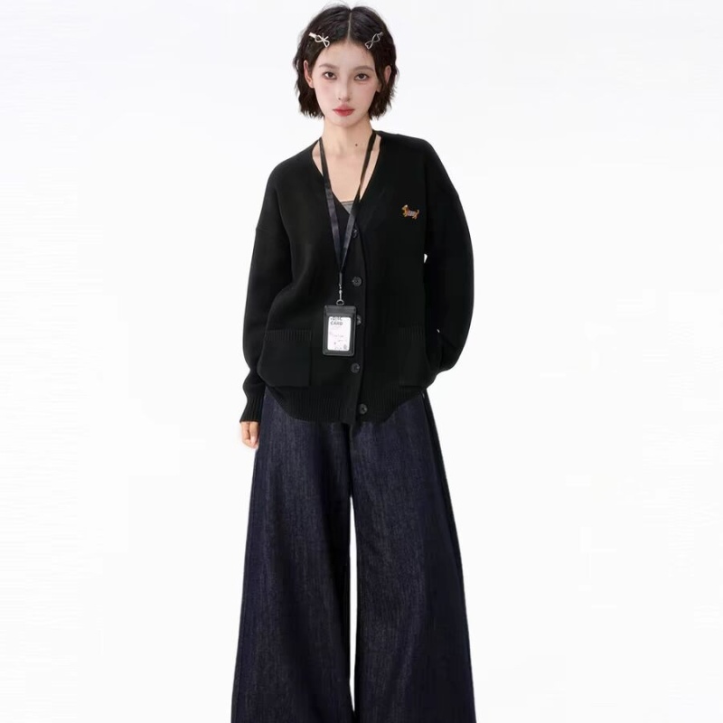 Cashmere sweater knitted cardigan for women