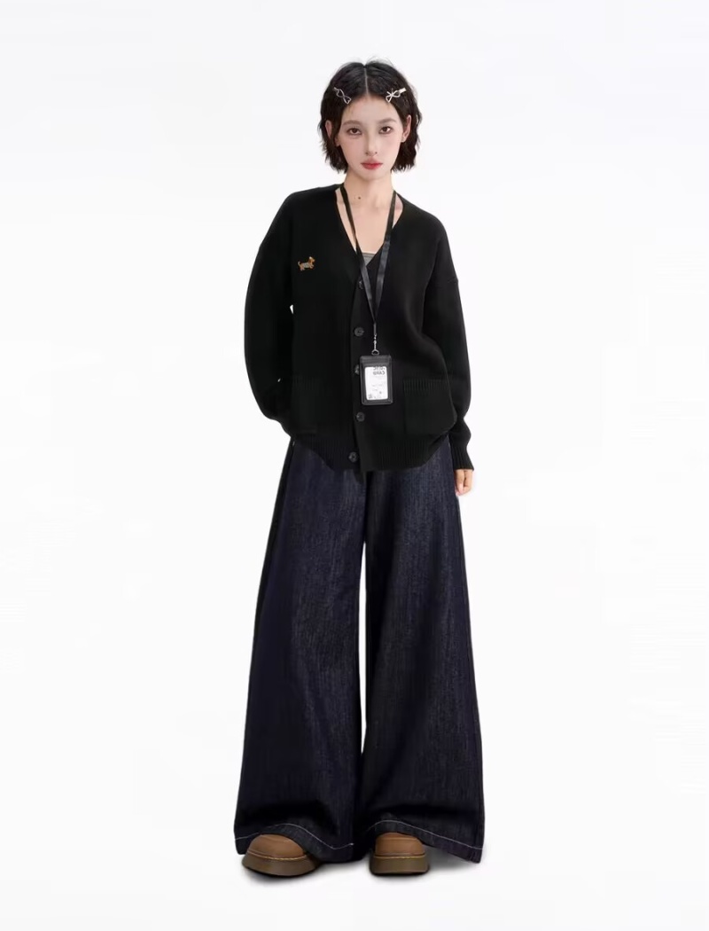 Cashmere sweater knitted cardigan for women