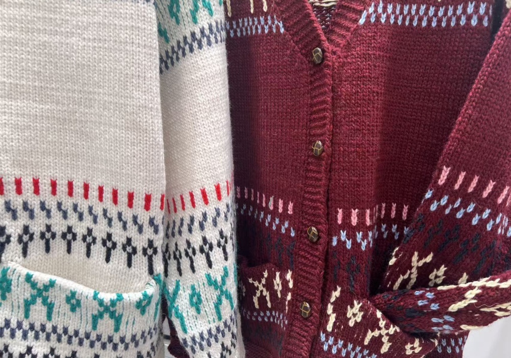 Autumn and winter jacquard sweater lazy cardigan for women