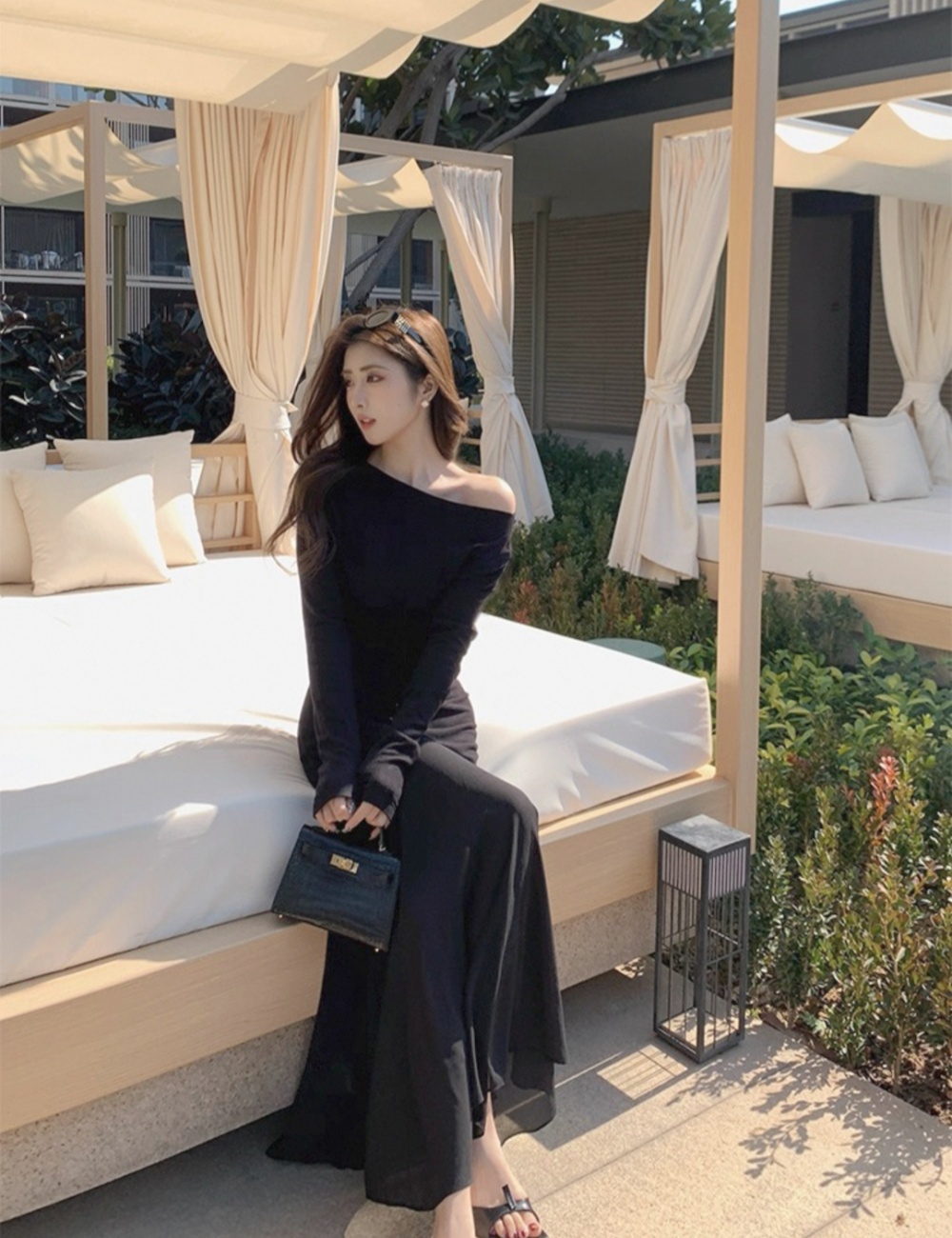 Enticement mermaid splice gauze dress for women