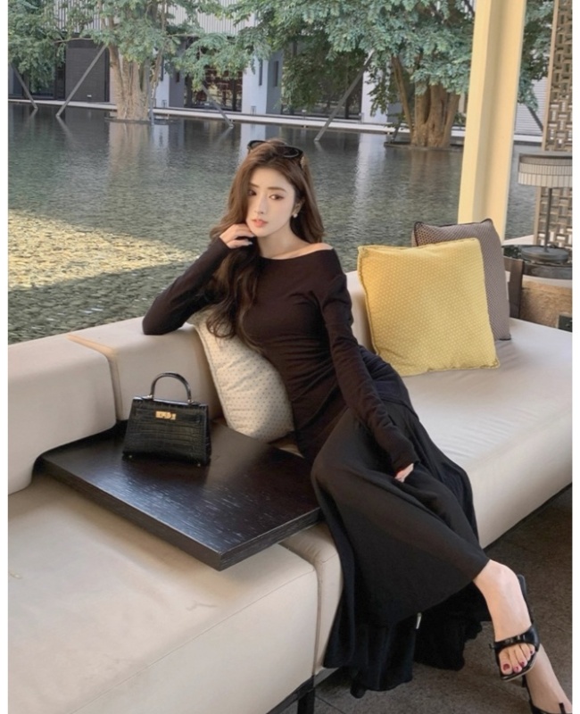 Enticement mermaid splice gauze dress for women