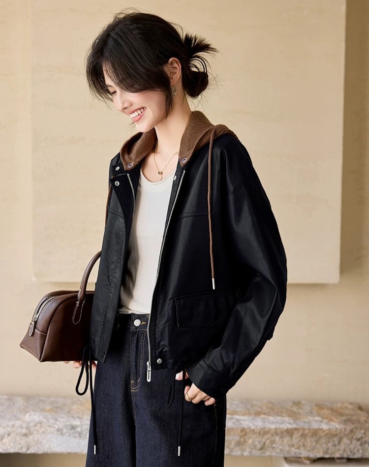 Retro removable hat plus velvet coat for women