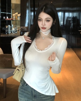 Slim bottoming shirt enticement T-shirt for women