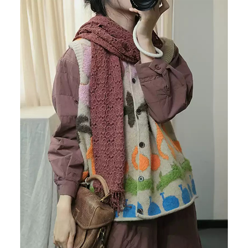 Casual all-match waistcoat art refreshing cardigan