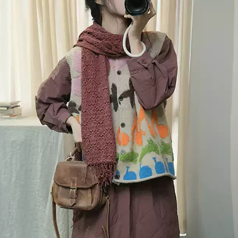 Casual all-match waistcoat art refreshing cardigan