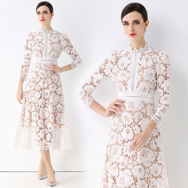 Lace ladies France style slim dress