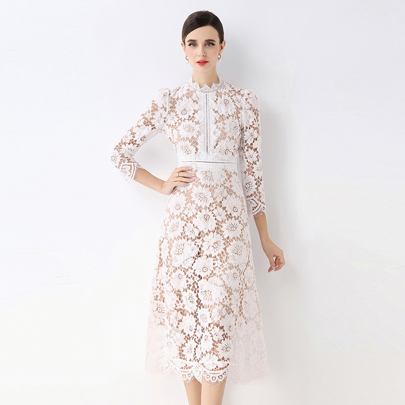 Lace ladies France style slim dress