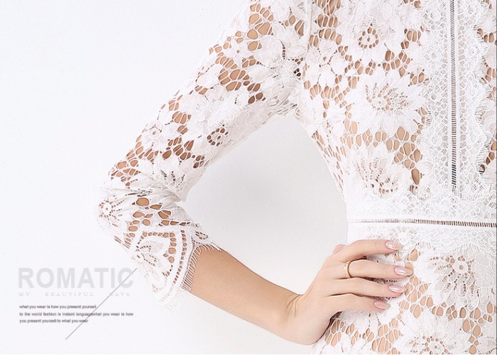 Lace ladies France style slim dress